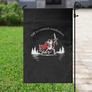 Off To Commit Tomfoolery Garden Flag Frog Coffee Lover Gift TS12 Print Your Wear