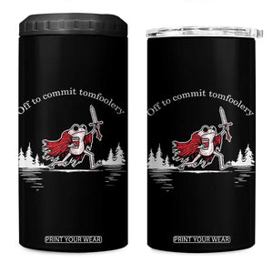 Off To Commit Tomfoolery 4 in 1 Can Cooler Tumbler Frog Coffee Lover Gift TS12 One Size: 16 oz Black Print Your Wear