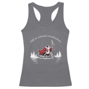 Off To Commit Tomfoolery Racerback Tank Top Frog Coffee Lover Gift TS12 Charcoal Print Your Wear