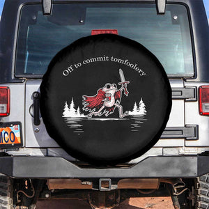 Off To Commit Tomfoolery Spare Tire Cover Frog Coffee Lover Gift TS12 No hole Black Print Your Wear