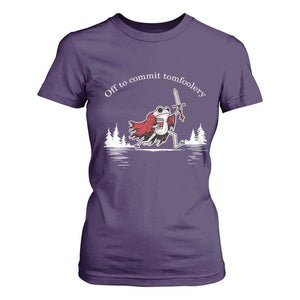 Off To Commit Tomfoolery T Shirt For Women Frog Coffee Lover Gift TS12 Purple Print Your Wear