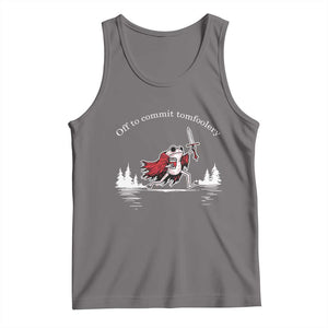 Off To Commit Tomfoolery Tank Top Frog Coffee Lover Gift TS12 Deep Heather Print Your Wear