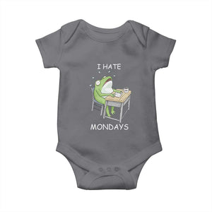 Funny Office Frog Baby Onesie I Hate Mondays TS12 Charcoal Print Your Wear