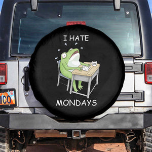 Funny Office Frog Spare Tire Cover I Hate Mondays TS12 No hole Black Print Your Wear