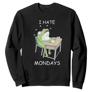 Funny Office Frog Sweatshirt I Hate Mondays TS12 Black Print Your Wear