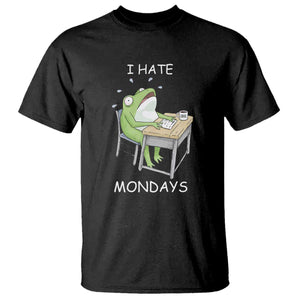 Funny Office Frog T Shirt I Hate Mondays TS12 Black Print Your Wear