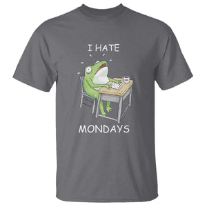 Funny Office Frog T Shirt I Hate Mondays TS12 Charcoal Print Your Wear