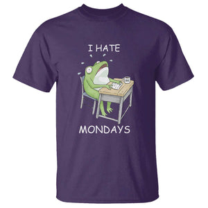 Funny Office Frog T Shirt I Hate Mondays TS12 Purple Print Your Wear
