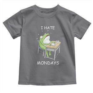 Funny Office Frog Toddler T Shirt I Hate Mondays TS12 Charcoal Print Your Wear