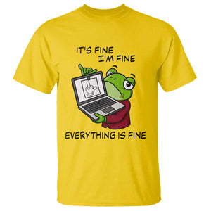 It Is Fine I Am Fine Everything Is Fine T Shirt Attitude Frog TS12 Daisy Print Your Wear