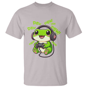 Funny Frog Playing Video Game Gift T Shirt TS12 Ice Gray Print Your Wear