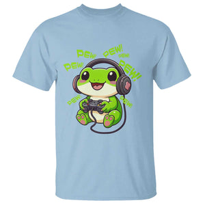 Funny Frog Playing Video Game Gift T Shirt TS12 Light Blue Print Your Wear