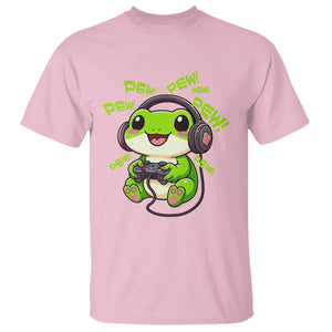 Funny Frog Playing Video Game Gift T Shirt TS12 Light Pink Print Your Wear