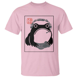 Grumpy Frog Gamer Japanese Ink Painting T Shirt TS12 Light Pink Print Your Wear