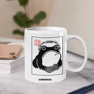 Grumpy Frog Gamer Japanese Ink Painting Coffee Mug TS12 Print Your Wear