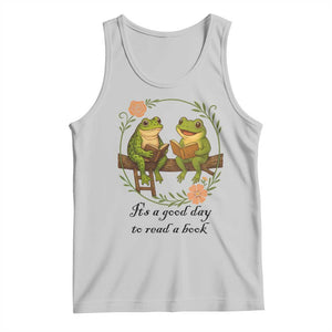 It Is A Good Day To Read A Book Tank Top Frog Book Lover TS12 Ash Print Your Wear