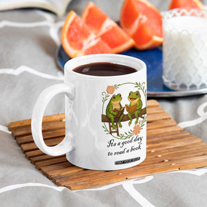 It Is A Good Day To Read A Book Coffee Mug Frog Book Lover TS12 Print Your Wear