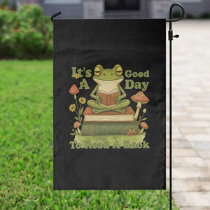 It Is A Good Day To Read A Book Garden Flag Funny Frog Reading TS12 Print Your Wear