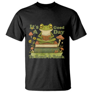 It Is A Good Day To Read A Book T Shirt Funny Frog Reading TS12 Black Print Your Wear