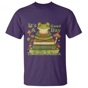 It Is A Good Day To Read A Book T Shirt Funny Frog Reading TS12 Purple Print Your Wear