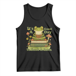 It Is A Good Day To Read A Book Tank Top Funny Frog Reading TS12 Black Print Your Wear