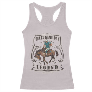 TX Game Day Legend Racerback Tank Top Funny CFF TS12 Ice Gray Print Your Wear