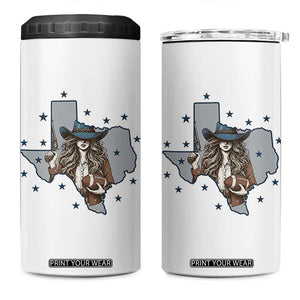 Funny TX Cowgirl 4 in 1 Can Cooler Tumbler Football Lover Gift TS12 One Size: 16 oz White Print Your Wear