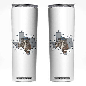 Funny TX Cowgirl Skinny Tumbler Football Lover Gift TS12 White Print Your Wear