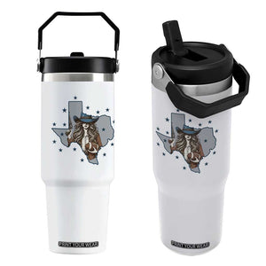 Funny TX Cowgirl Flip Straw Tumbler Football Lover Gift TS12 One Size: 30 oz White Print Your Wear
