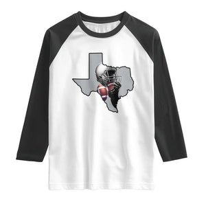 TXF Life Western Sports Fan Gift Raglan Shirt TS12 White Black Print Your Wear