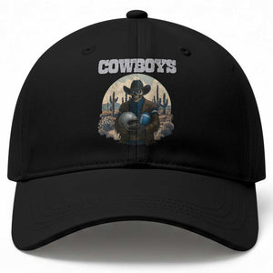 Skeleton Cowboy FB Player Baseball Cap Western Fan Gift TS12 Print Your Wear