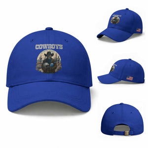 Skeleton Cowboy FB Player Baseball Cap Western Fan Gift TS12 Baseball Cap Universal Fit Royal Blue Print Your Wear