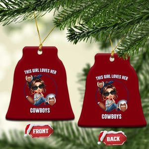 This Girl Loves Her Cowboy Ceramic Ornament Game Day Gift For Fans TS12 Print Your Wear