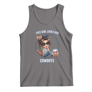 This Girl Loves Her Cowboy Tank Top Game Day Gift For Fans TS12 Deep Heather Print Your Wear