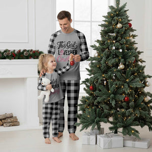 Funny Football Fan Gift Plaid Pajama Set This Girl Loves Her Cowboys TS12 White Plaid Print Your Wear