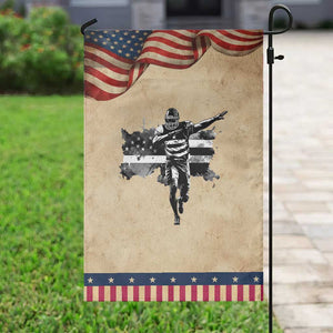 Patriotic Football Dab Garden Flag American Flag Sports Fan Gift TS12 Vintage Rustic Tan Navy Print Your Wear