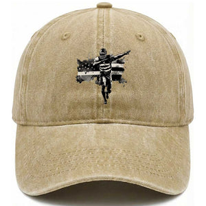 Patriotic Football Dab Washed Cotton Baseball Cap American Flag Sports Fan Gift TS12 Print Your Wear