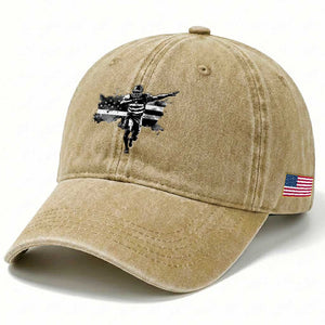 Patriotic Football Dab Washed Cotton Baseball Cap American Flag Sports Fan Gift TS12 Print Your Wear