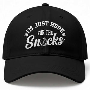 Funny Football Lover Baseball Cap Im Just Here For The Snacks TS12 Print Your Wear