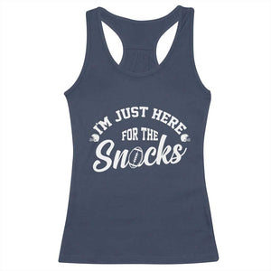 Funny Football Lover Racerback Tank Top Im Just Here For The Snacks TS12 Navy Print Your Wear