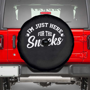 Funny Football Lover Spare Tire Cover Im Just Here For The Snacks TS12 Black Print Your Wear