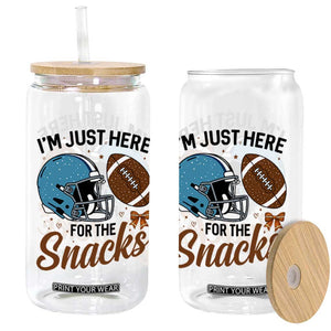 Im Just Here For The Snacks Glass Can Bow Football Lover TS12 Print Your Wear
