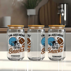 Im Just Here For The Snacks Glass Can Bow Football Lover TS12 Print Your Wear