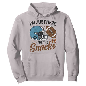 Im Just Here For The Snacks Hoodie Bow Football Lover TS12 Ice Gray Print Your Wear