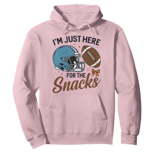 Im Just Here For The Snacks Hoodie Bow Football Lover TS12 Light Pink Print Your Wear
