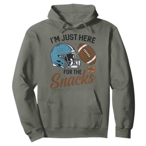 Im Just Here For The Snacks Hoodie Bow Football Lover TS12 Military Green Print Your Wear