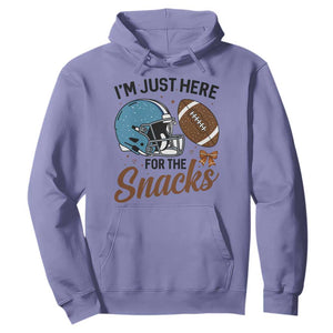Im Just Here For The Snacks Hoodie Bow Football Lover TS12 Violet Print Your Wear