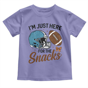 Im Just Here For The Snacks Toddler T Shirt Bow Football Lover TS12 Violet Print Your Wear