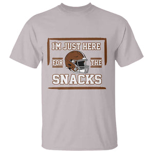 Im Just Here For The Snacks T Shirt Football Fan Gift TS12 Ice Gray Print Your Wear