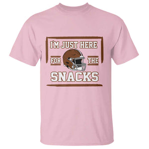 Im Just Here For The Snacks T Shirt Football Fan Gift TS12 Light Pink Print Your Wear